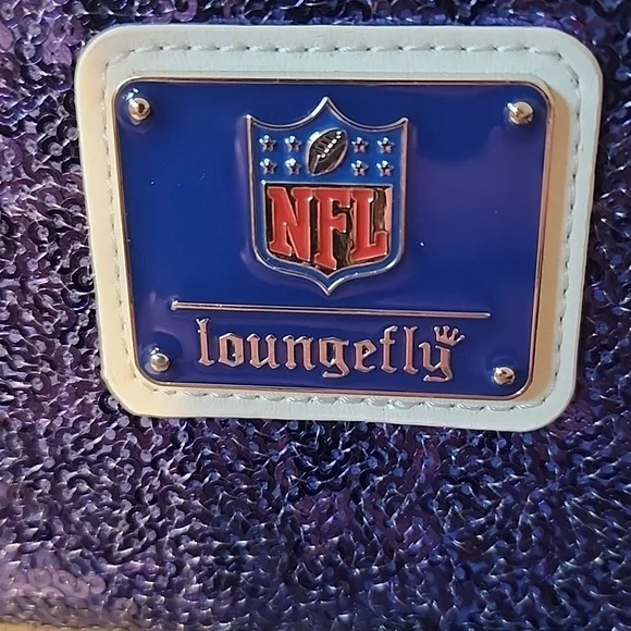 NFL NY GIANTS ' Blue and Silver Giants Sneakers and Lounefly  Wallet Set - Picture 8 of 9